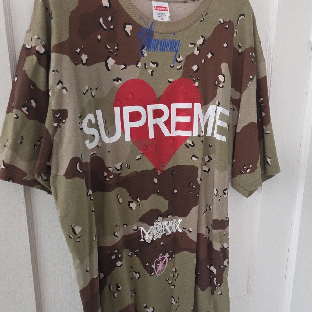 Supreme Announcing Tee in the Chocolate Chip Camo colorway